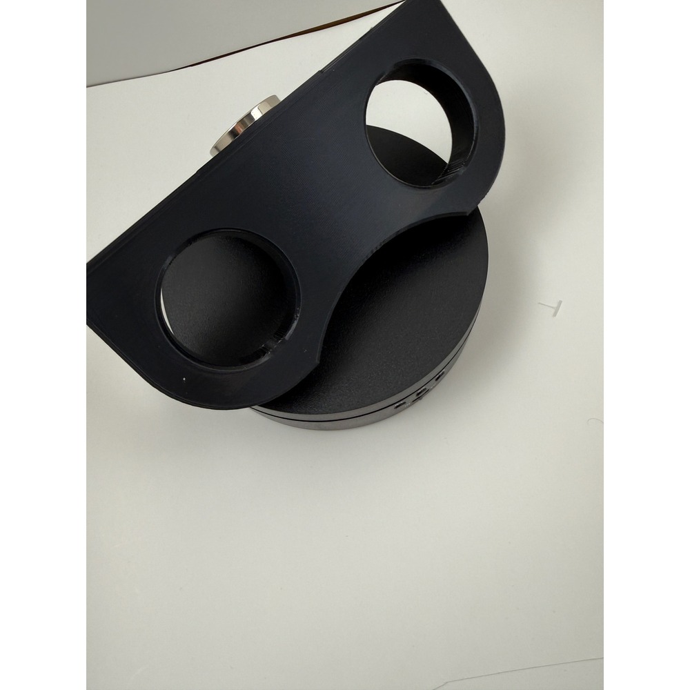 Custom 3D Printed Billiard Cue Holder with Magnets and Clamp Black 2-Cue Rack